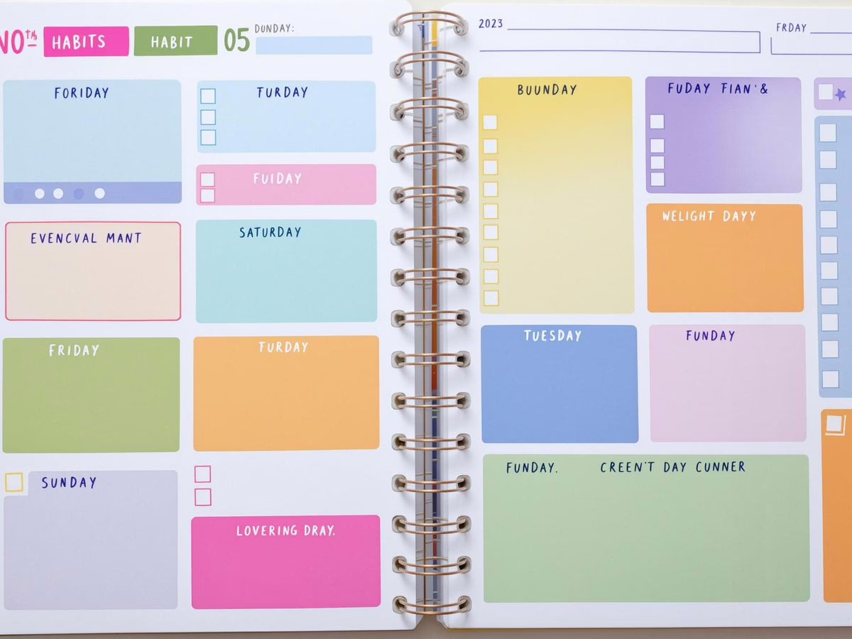 Colorful habit tracker layout for effective productivity. Habit Tracker Printable
